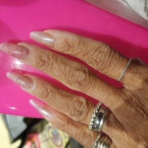 DIAMOND 💎 BAND RING GENUINE Rose 🌹Gold Over STERLING SILVER SIZE 7